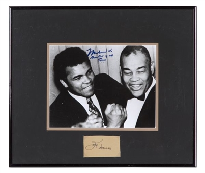 Muhammad Ali Joe Louis Signed Photo and Cut